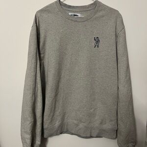 Billionaire Boys Club Heather Gray Crewneck with Astronaut Logo